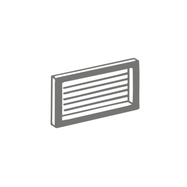 Grey grille for intercom compartment - code 39-002