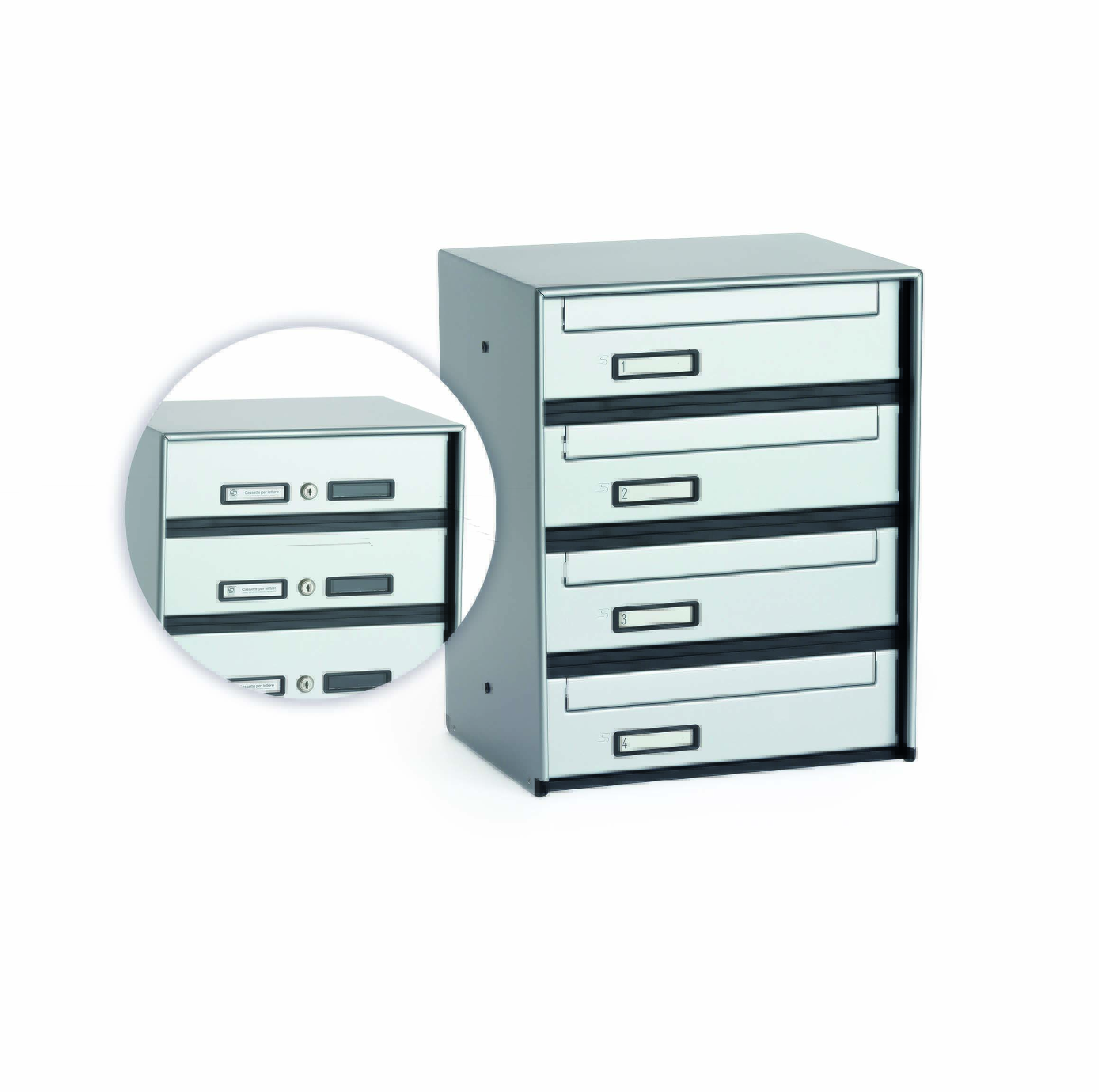 SC6 standard modular letterbox units with rear mail collection - 12 mailboxes