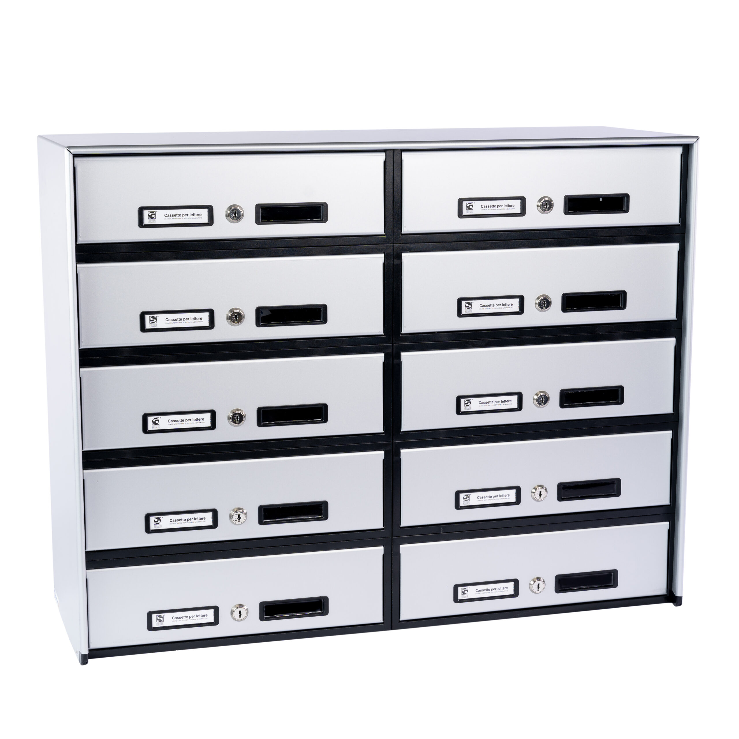 SC6 standard modular letterbox units with rear mail collection – 10 mailboxes