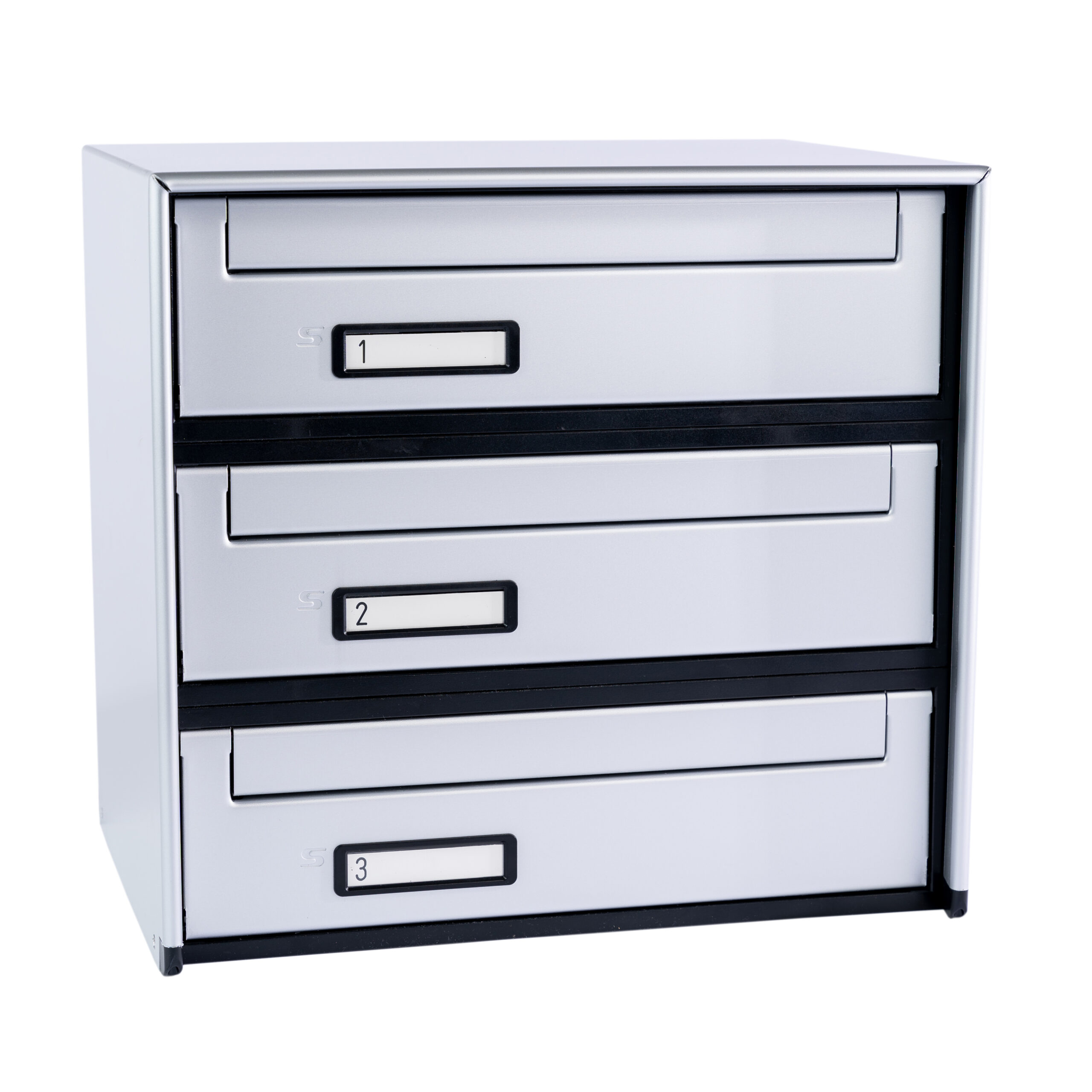 SC6 standard modular letterbox units with rear mail collection - 3 mailboxes