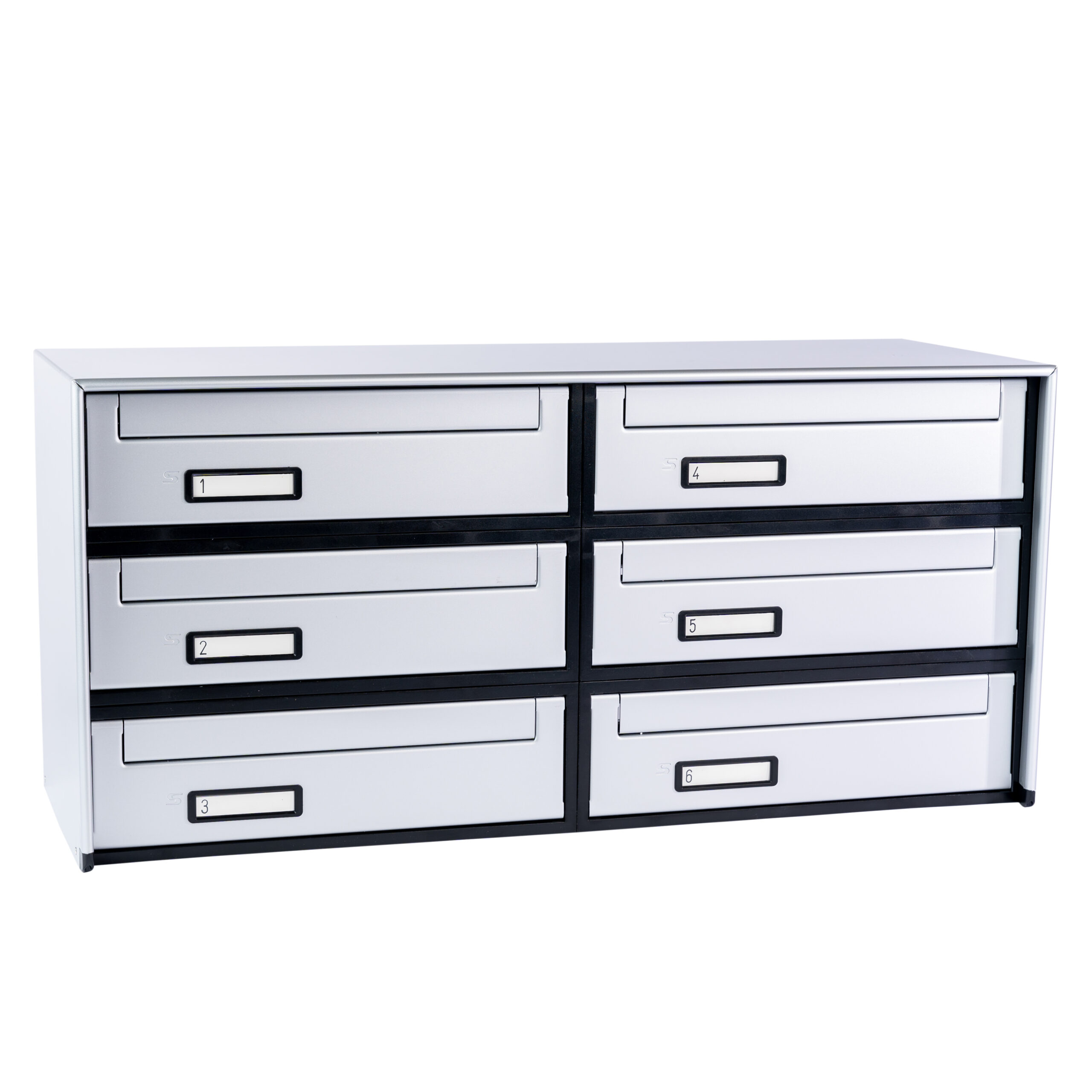 SC6 standard modular letterbox units with rear mail collection - 6 mailboxes