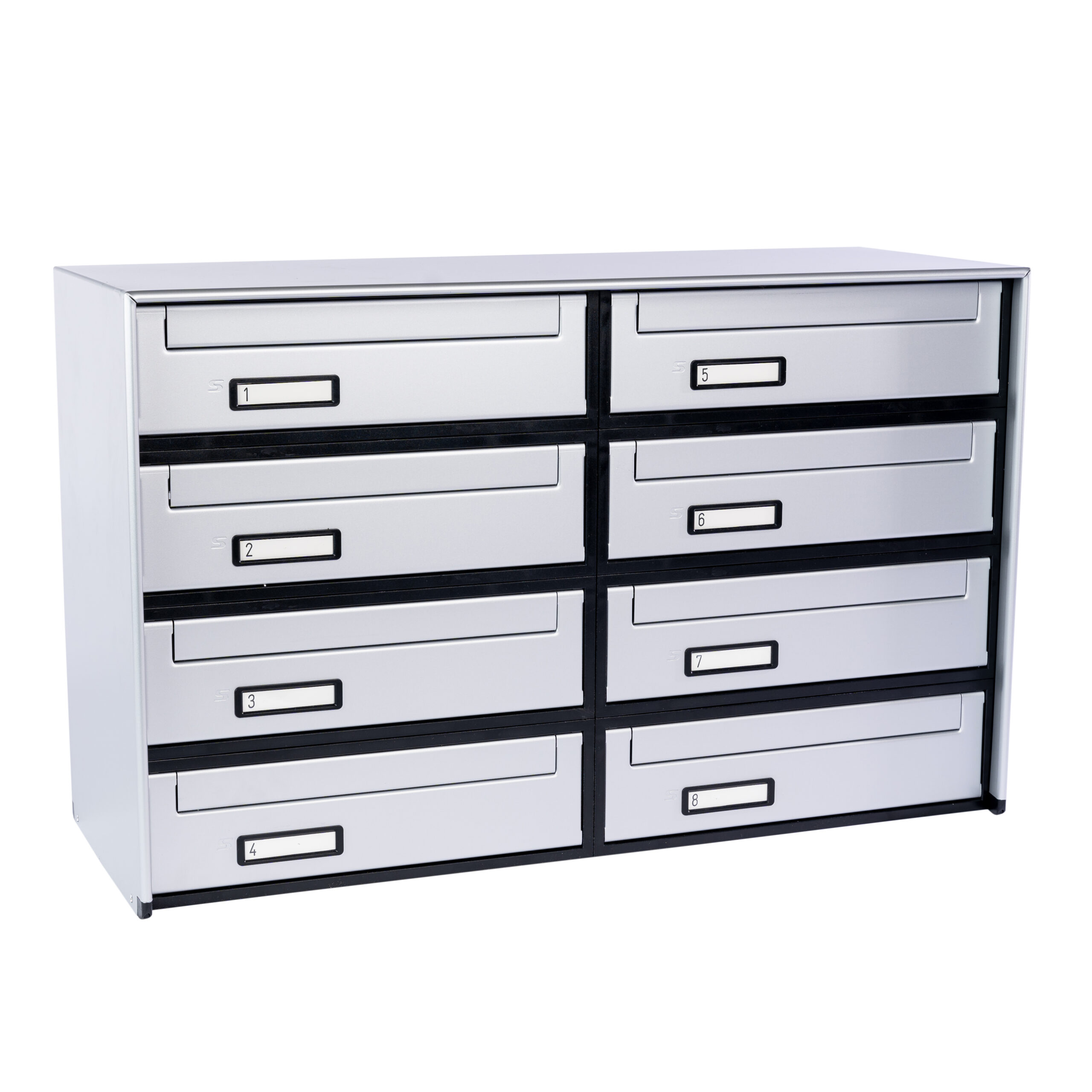 SC6 standard modular letterbox units with rear mail collection – 8 mailboxes